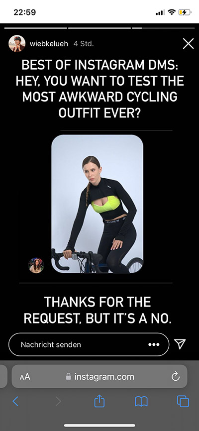 Awkward Cycling Outfit